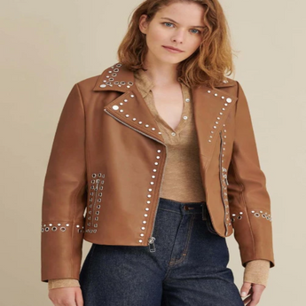 Bree Studded Leather Jacket
