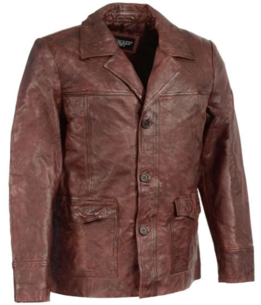 Leather Car Coat Jacket
