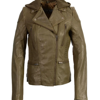 Jacket Leather  Look Zipper