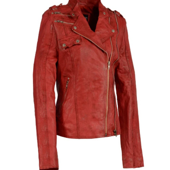 Leather Jacket Zipper Ladies