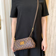 LV Eva Clutch Damier Ebene Canvas