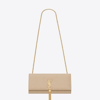 Saint Laurent Kate Medium With Tassel In Smooth Leather Powder