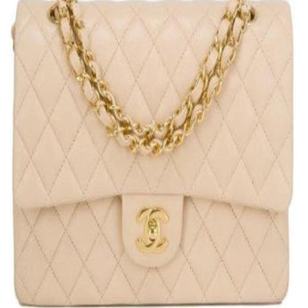Chanel Large Classic Handbag Beige