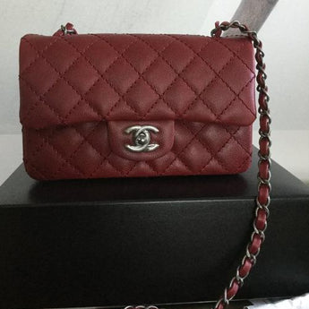 Chanel Mini Flap Bag Maroon