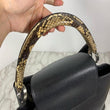 LV Capucines MM Noir Python Leather Trim