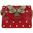 Gucci Broadway Leather Mini Bag Red