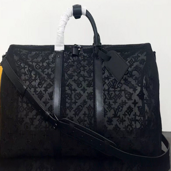 LV Abloh Keepall Bandouliere 50 Mesh Monogram