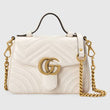 Gucci GG Marmont Small Top Handle Bag White Gucci GG Marmont Small Top Handle Bag White