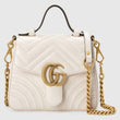 Gucci GG Marmont Small Top Handle Bag White
