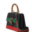 Gucci Dionysus Large Smooth Leather Bamboo Top Handle Bag Blue/Green/Red