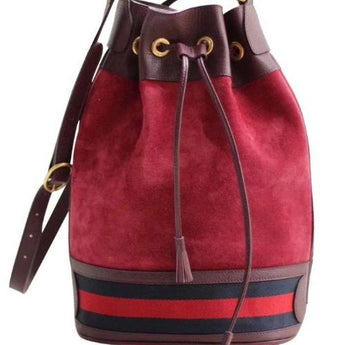 Gucci Ophidia Bucket Bag Maroon