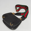 Gucci Crossbody Animalier Saddle Bag Black Leather