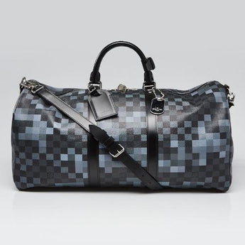 LV Keepall Bandoulière 50 Gray Pixel