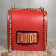 J’Adior Calfskin Flap Bag Red