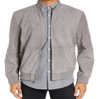 Suede Bomber Leather Jacket