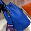 Prada Leather Bucket Bag Blue