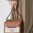 Burberry Mini Horseferry Print Title Bag With Pocket Detail Brown