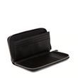 Prada Large Saffiano Leather Wallet Black Silver Hardware