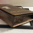 Diorama Dark Gold-Toned Metallic Calfskin Flap Bag