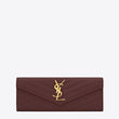 Saint Laurent Monogram Large Flap Wallet Dark Red De Poudre