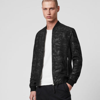 LEATHER BOMBER JACKET