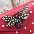 Gucci Broadway Leather Mini Bag Red