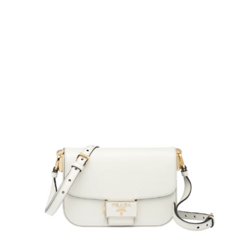 Prada Emblème Saffiano Leather Bag White