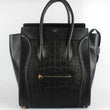 Celine Mini Luggage Handbag Crocodile Veins Leather with Calfskin Leather