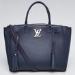 LV Lockmeto Handbag Luxury Leather Marine Rouge