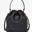 Prada Saffiano Leather Bucket Bag Black