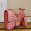Prada Diagramme Medium Leather Bag Pink