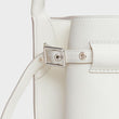Celine Big Bag Nano Bucket In Supple Grained Calfskin White