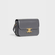 Celine Medium Triomphe Bag In Shiny Calfskin Grey