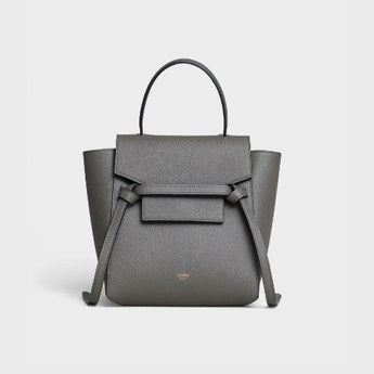 Celine Nano Belt Bag In Grained Calfskin Grey
