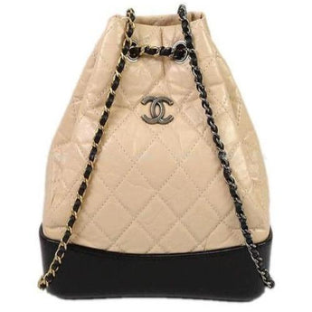 Chanel 2017 Gabrielle Backpack Beige