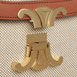 Celine Medium Triomphe Bag In Textile And Natural Calfskin