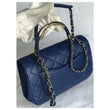 Chanel Medium Flap Bag With Top Handle Blue