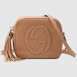 Gucci Soho Small Leather Disco Bag Rose Beige