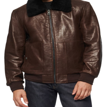 Cuthbert Leather Bomber Jacket
