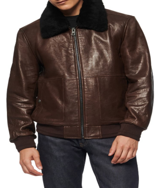 Cuthbert Leather Bomber Jacket