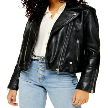 Mona Leather Biker Jacket
