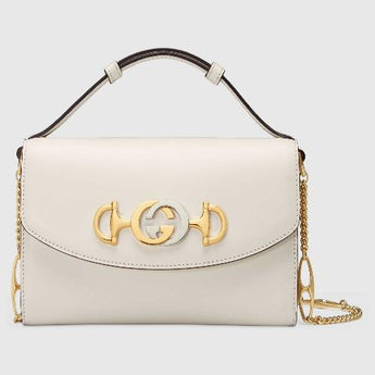 Gucci Zumi White Smooth Leather Mini Bag
