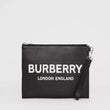 Burberry Logo Print Zip Pouch Black