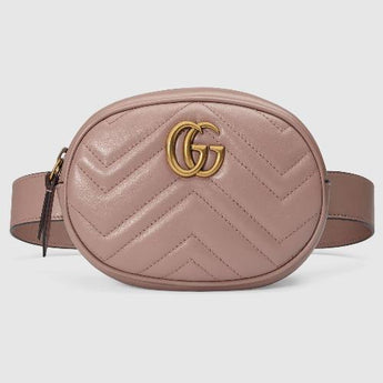 Gucci GG Marmont Matelassé Leather Belt Bag Pink