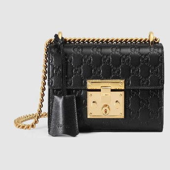 Gucci Padlock Small Signature Shoulder Bag Black