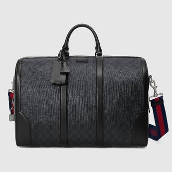 Gucci Soft GG Supreme Carry-On Duffle Black/Grey