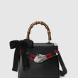 Gucci Lilith Leather Top Handle Bag Black