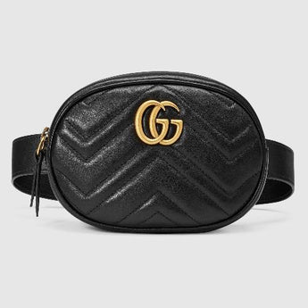 Gucci GG Marmont Matelassé Leather Belt Bag Black