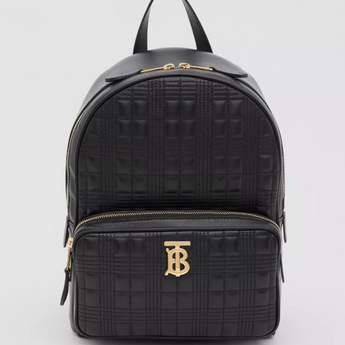 Burberry Quilted Check Lambskin Backpack Black
