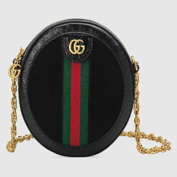 Gucci Ophidia Mini Round Shoulder Bag Black